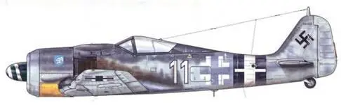 Fw 190A8R2 из 5SturmJG 4 Бабенхаузен Германия январь 1945 г Во время - фото 103