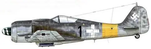 Fw 190А8 из lJG 11 Ротенбург Германия май 1944 г Пилот Oberleutnant - фото 111