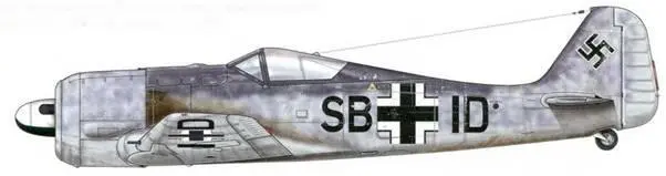 FockeWulf Fw 190V9 WNr 0022 Этот образец в числе прочего использовался - фото 12