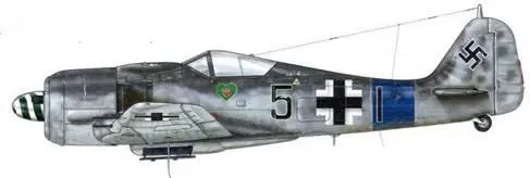 Fw 190A8 из IIIJG 54 Виллакубле Франция июнь 1944 г Эмблема III Gruppe - фото 120