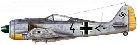 Fw 190F2 из 10JaboJG 26 КаннКарпике Франция осень 1942 г 10 Staffel - фото 143