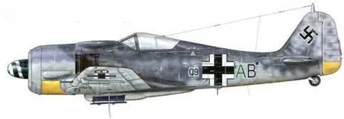 Fw 190F8 из lSG 5 Иммола Финляндия июнь 1944 г Пилот Major Фриц Шрётер - фото 156