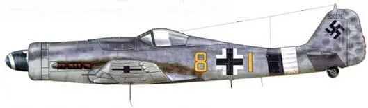 Fw 190D9 WNr 6000375 из 11JG 26 Целле Германия март 1945 г Самолеты - фото 201
