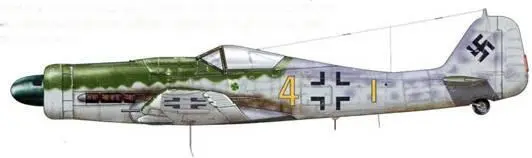 Fw 190D9 из IIJG54 Ольденбург Германия декабрь 1944 г Пилот Gefreiter - фото 205