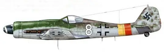 Fw 190D9 из 7JG 301 Штендаль Германия апрель 1945 г На фотографии того - фото 209
