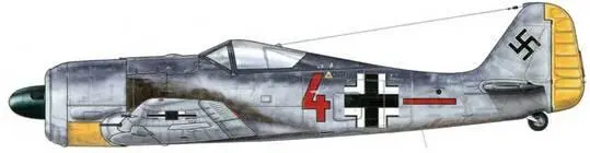 Fw 190А1 из 6JG 26 Schlageter Моорзееле Бельгия осень 1941 г Код на - фото 22
