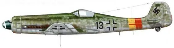 Та 152Н1 из IIIJG 301 Зохау Германия апрель 1945 г Вопреки всем - фото 222