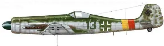 Та 152Н1 из Stab JG 301 НёйштадтГлеве Германия апрель 1945 г Stabstaffel - фото 227