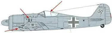 Fw 190А2 Мотор BMW 801 С2 с боковыми створками охлаждения с боковыми - фото 229
