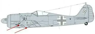 Fw 190F1 Истребительбомбардировщик основанный на модели A4U3 Пушка под - фото 238