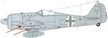 Fw 190f3 Истребительбомбардировщик Производился с мая 1943 г по апрель - фото 241