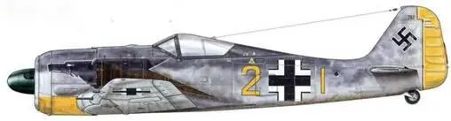 Fw 190A2 из 9JG 2 Тревиль Франция май 1931 г Пилот ЛюдвигФридрих - фото 25