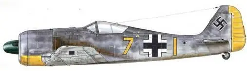 Fw 190A3 из 9JG 2 ВаннМюкон Франция декабрь 1942 г Пилот Leutnant - фото 29