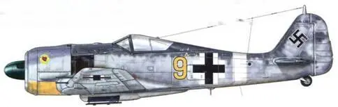 Fw 190А6 из 3JG 11 Хузум Германия лето 1943 г В апреле 1943 г - фото 70