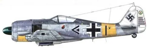 Fw 190А 6 из Stab IIIJG 11 Ольденбург Германия апрель 1944 г Пилот - фото 71