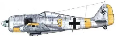 Fw 190A6 из 3JG51 Минск Белоруссия декабрь 1943 г Пилот Hauptmann - фото 72