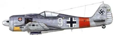 Fw 190A7 из 1 JG 1 Липпшпринге Германия апрель 1944 г Этот самолет - фото 76