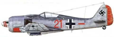 Fw 190А7 из llJG 1 Райне Германия октябрь 1943 г Спираль нанесена на кок - фото 79