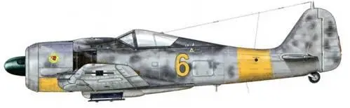 Fw 190А7 из 3JG 11 Хузум Германия февраль 1944 г Пилот Oberfeldwebel - фото 82