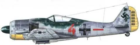 Fw 190А7 из 7JG 26 Нанси Франция май 1944 г Пилот Oberleutnant - фото 85