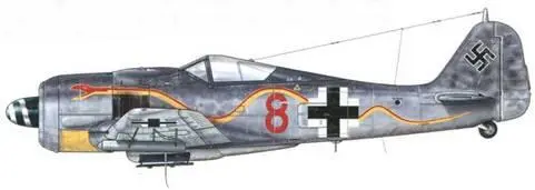 Fw 190A7R 6 из JGr 10 Пархим Германия лето 1944 г Пилот Feldwebel Р - фото 87