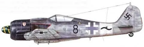 Fw 190A8R2 из 11 SturmJG 3 Дрё Франция июнь 1944 г Этот самолет - фото 99