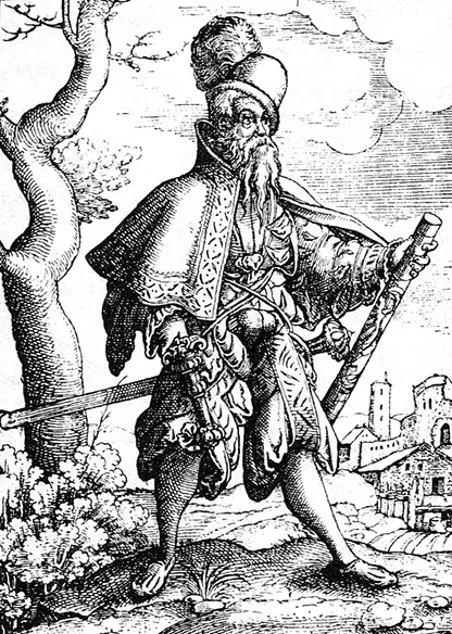 Ландскнехты на гравюрах Даниэля Хопфера вверху и Виргила Солиса внизу XVI - фото 15
