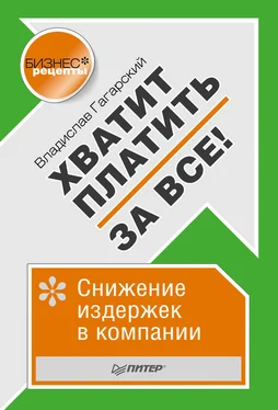 Владислав Гагарский Хватит платить за все! Снижение издержек в компании обложка книги