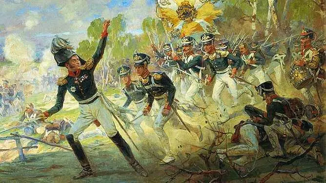 Подвиг солдат генерала Раевского под Салтановкой Художник Н Самокиш 1912 г - фото 22