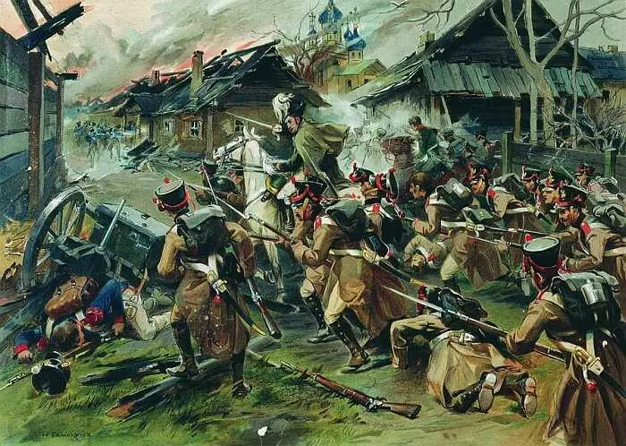 Бой за Малоярославец 12 октября 1812 года Художник Н Самокиш Нач XX в - фото 122