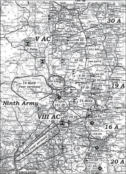 Карта 47 Положение на восточном фронте 9й армии Вечер 1 сентября 1941 г 1 - фото 52