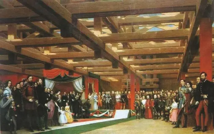 Миклош Барабаш Закладка фундамента Цепного моста 1864 год Вильгельм - фото 160