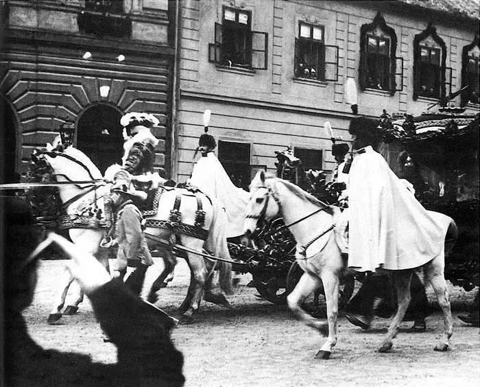 Кортеж Карла I в день коронации в Венгрии 30 декабря 1916 года Естественно - фото 9