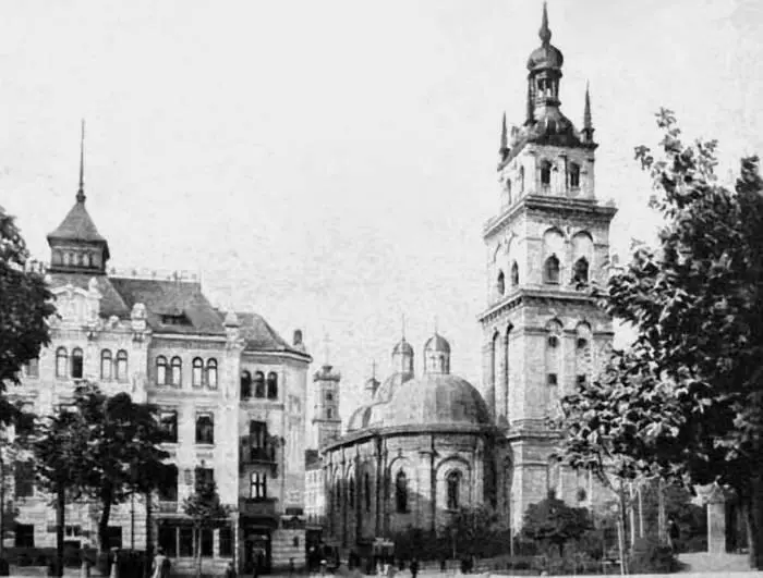 Церковь Успения и башня Корнякта Фото 1890х годов Кракову польской Трое - фото 136