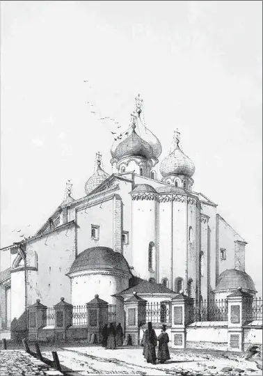 Святая София в Новгороде Великом Литография 1839 года На другой день 10го - фото 2
