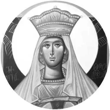 Праведная царица Феодора Современная икона Деян Манделц Сербия Да - фото 4