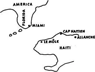 On Vanises map you are ten hours off the north coast of Haiti and Florida is - фото 7