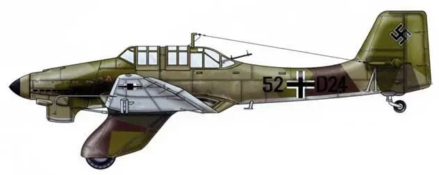 Ju 87А 4StG 165 Нюрнберг Германия 1938 г Камуфляж верхние - фото 24