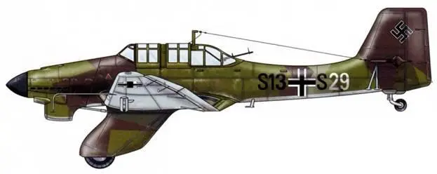 Ju 87А из неустановленной авиашколы пикировщиков район Нюрнберга Германия - фото 28