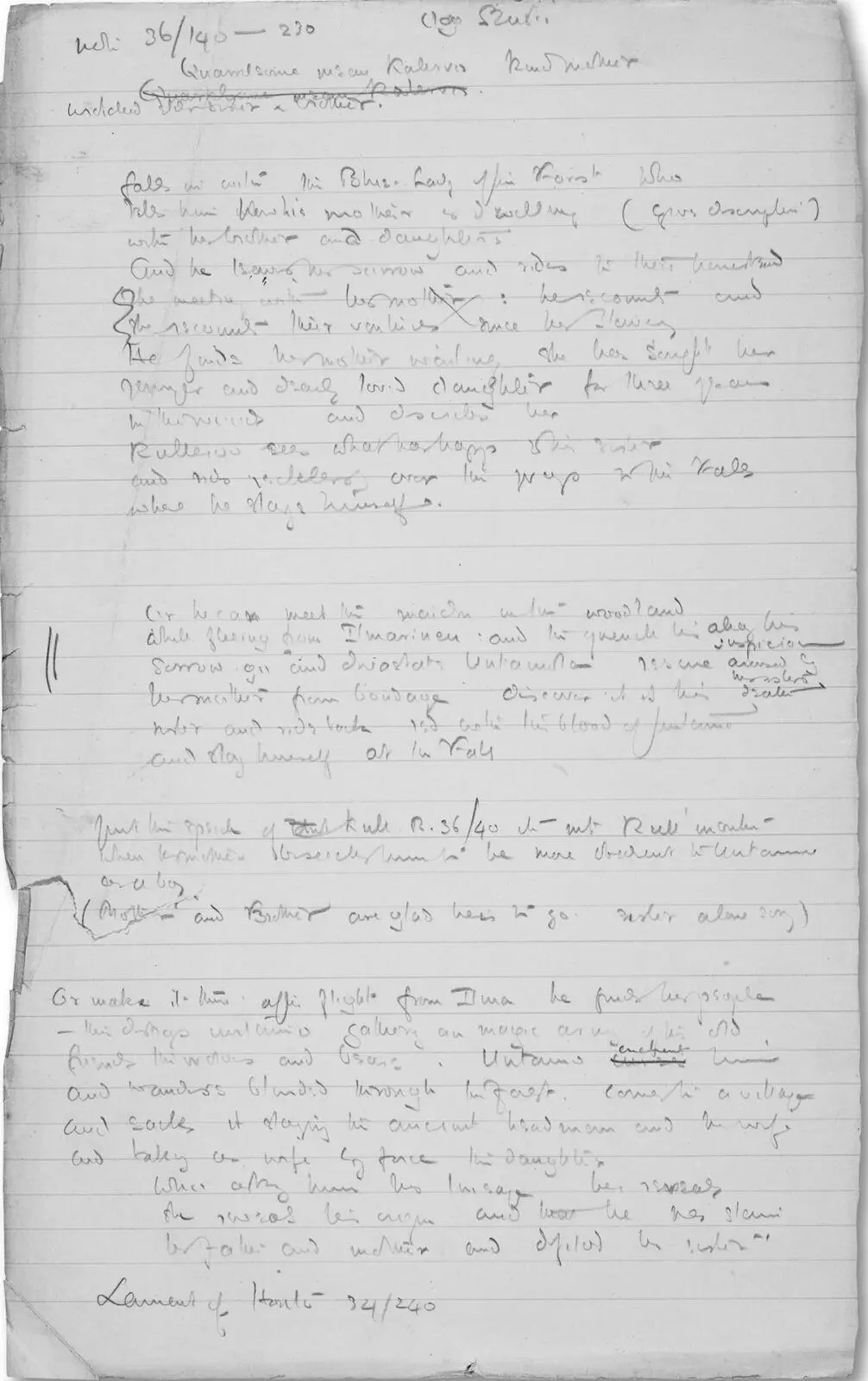 5 Further rough plot synopses MS Tolkien B 646 folio 21 verso Notes and - фото 7