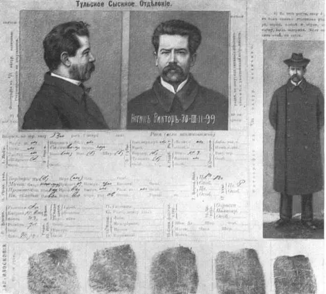 Карточка тульского сыскного отделения 1911 г В П Ногин среди ссыльных в - фото 25