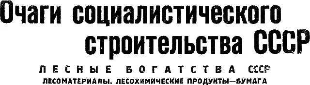 Очаги социалистического строительства СССР ЛЕСНЫЕ БОГАТСТВА СССР ЛЕСОМАТЕРИАЛЫ - фото 61