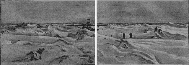 Экспедиция Амундсена в 1925 г после вынужденного спуска среди ледяной пустыни - фото 33