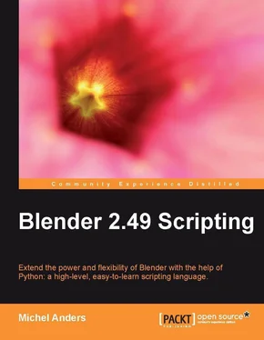 Michel Anders Написание скриптов для Blender 2.49 обложка книги