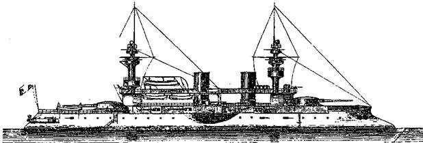 Проектный наружный вид броненосца Шарлемань 1895 г В помещаемой ниже - фото 26