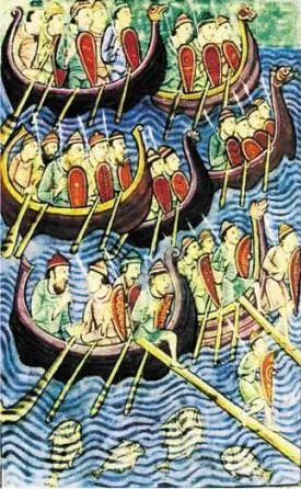 Корабли викингов Средневековый рисунок Завоевание Англии Во второй половине - фото 45