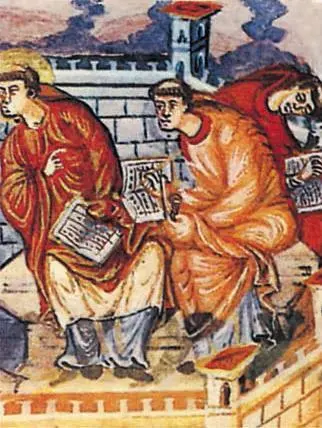 Переписчики книг Средневековая миниатюра В монастырских библиотеках хранились - фото 58