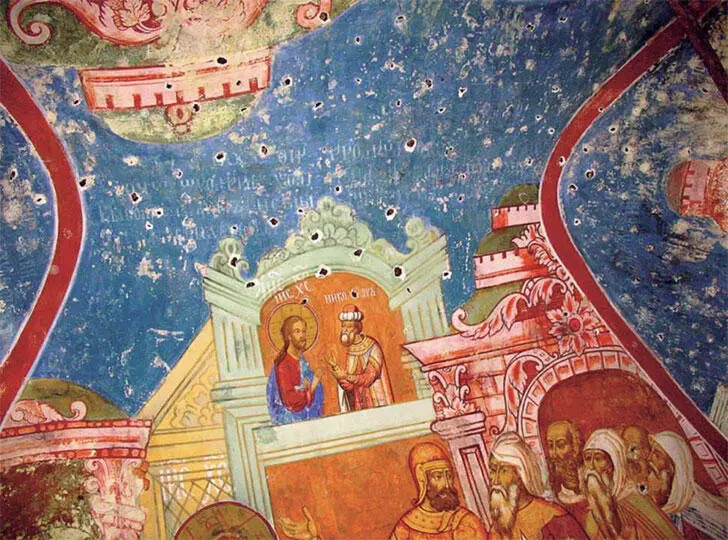 Ил 2 Утраты живописи над шляпками левкасных гвоздей на своде дьяконника - фото 184
