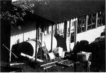 An emergency 1000gallon fuel oil tank waits at the retreat Firewood is a - фото 68