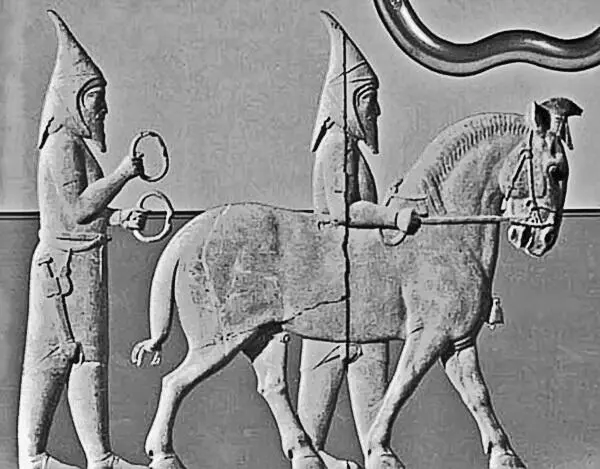 Саки скифыПерсеполь Фрагмент барельефа V в до н э Иран Через триста лет - фото 52